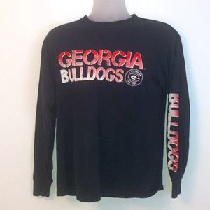 Vintage NCAA Georgia Bulldogs Black & Red Long Sleeve Shirt Size M